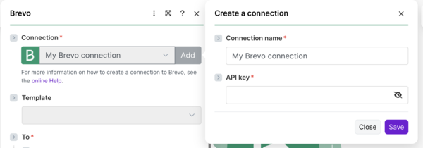 Choisir la brique Brevo