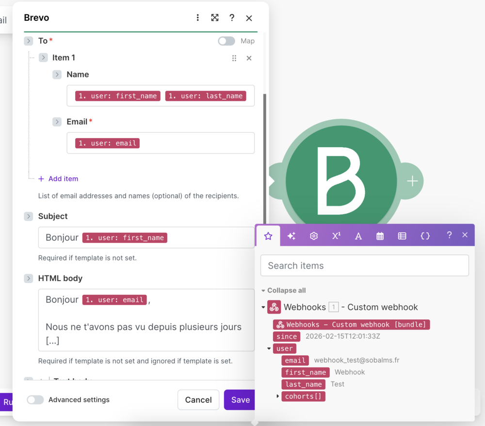 Choisir les variables automatiques
