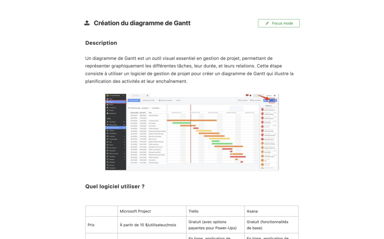 Vue de Soba LMS : un contenu en mode zen