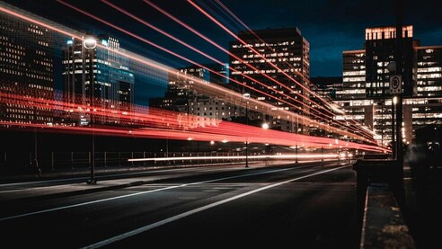 effet de vitesse laissé par une voiture